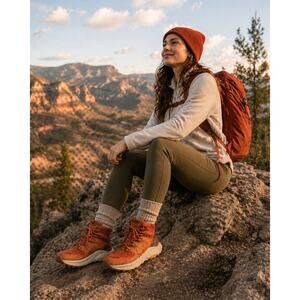 HOKA Anacapa Mid GTX Women’s Hiking Boots Waterproof Red Size 8.5B